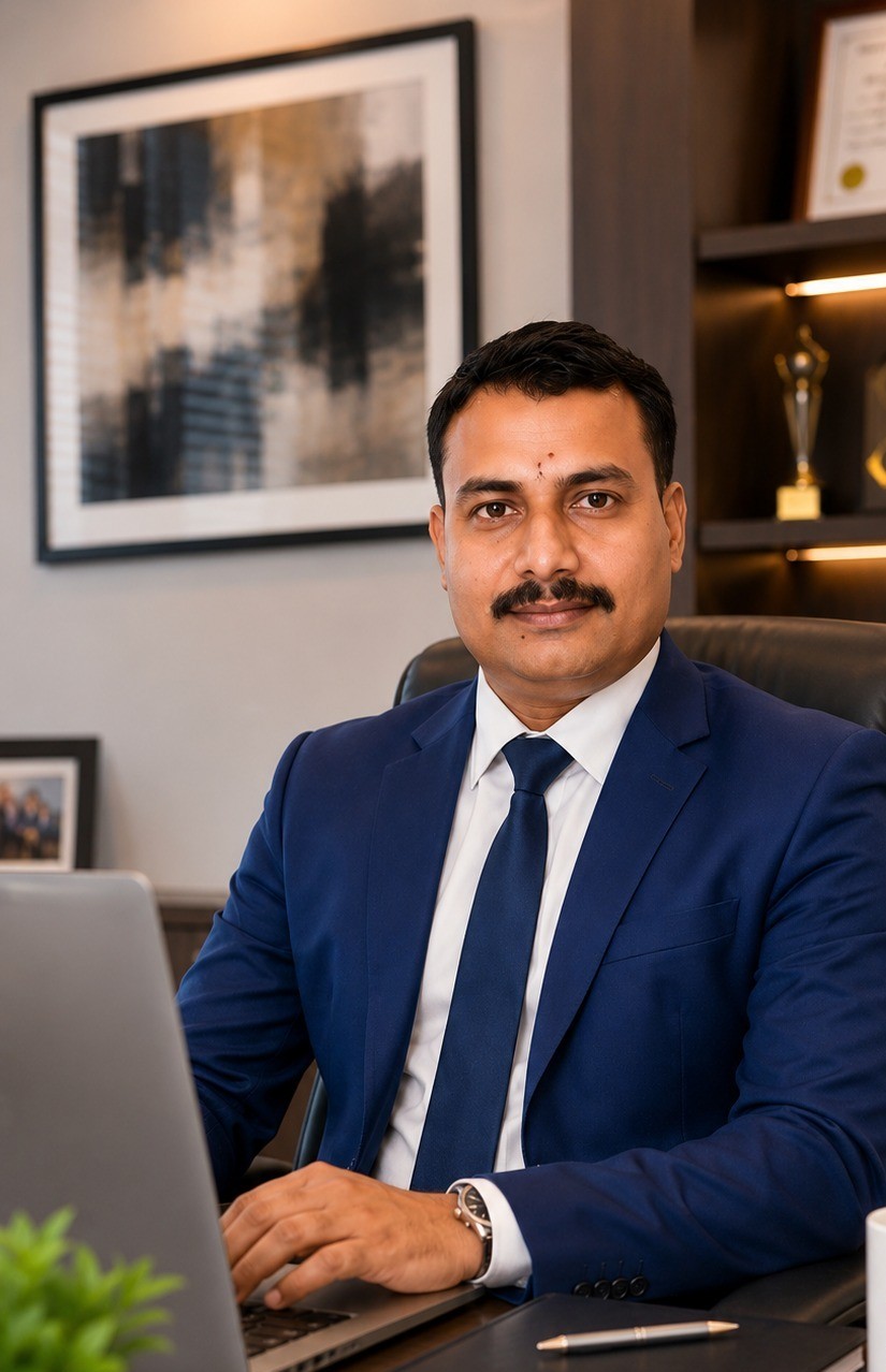 IVEC founder in the office